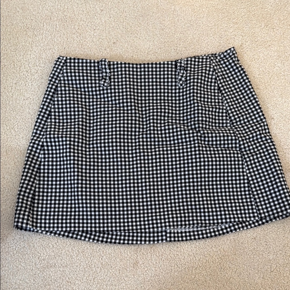 Black and White Checkered Skirt